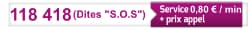 Appeler le 118 418 distes S.O.S
